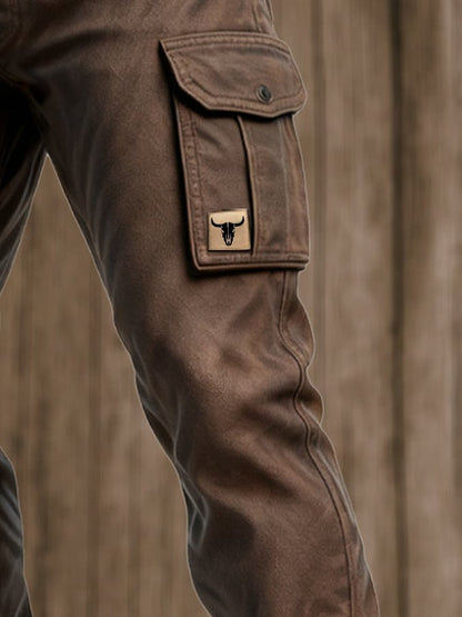 Herre Slim Fit Cargobukser – Streetwear med Utility-Lommer til Hverdagsbrug
