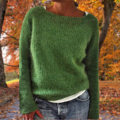 Damesweater i merinould med klassisk design og blød strikket komfort