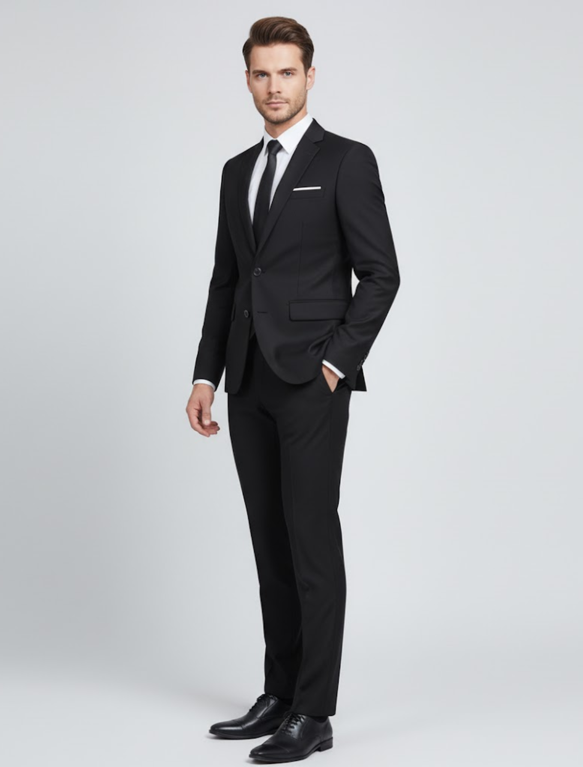 Herre Slim Fit 2-delt Jakkesæt – Moderne Blazer Og Bukser Til Forår, Sommer, Kontor Og Formelle Anledninger