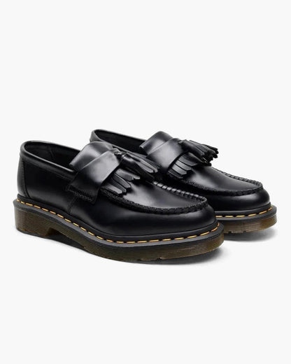 Męskie skórzane loafersy z frędzlami i solidną podeszwą – eleganckie buty wsuwane do biura, na imprezy, na co dzień i do stylu smart casual