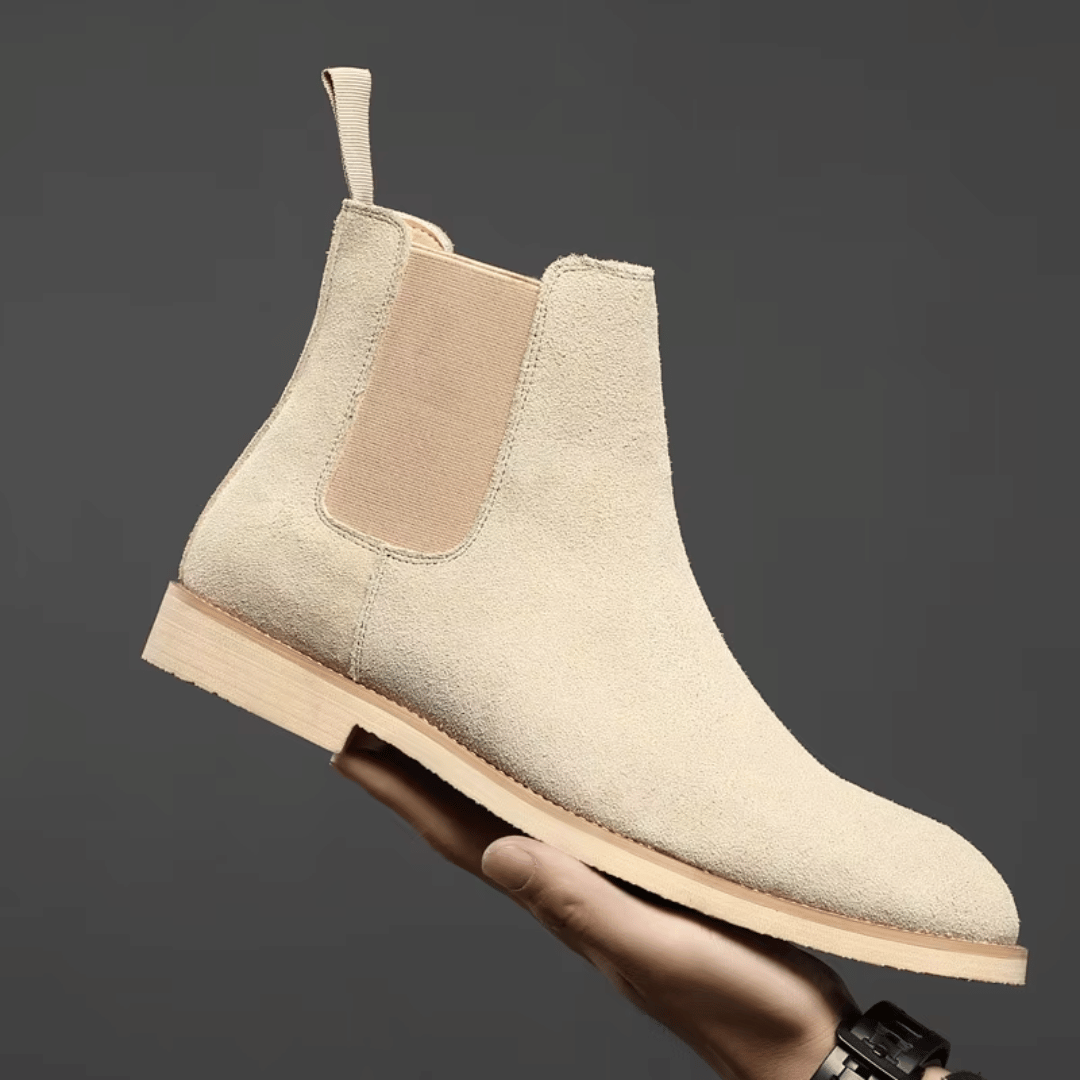 Herre Chelsea Støvler I Ruskind Med Slip-On Design