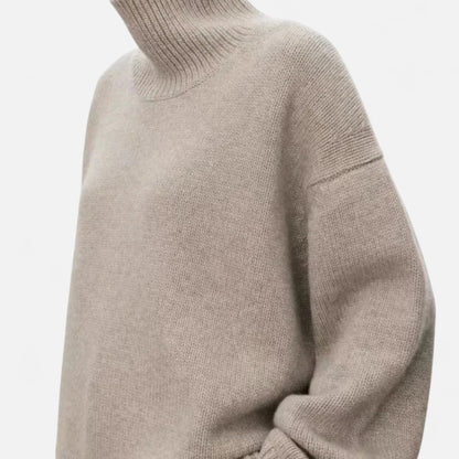 Women's Wool Sweater with a High Neck – Classic Knit Sweater for Everyday Wear, the Office, Autumn, Winter, and Smart Casual Style