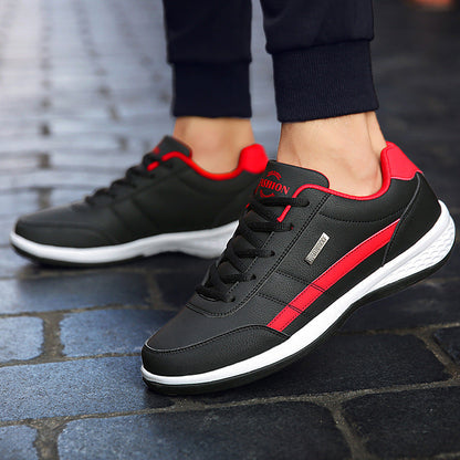 Zapatillas bajas para hombre con cordones, suela acolchada y diseño de paneles - Calzado casual cómodo para el día a día, el tiempo libre y un estilo relajado