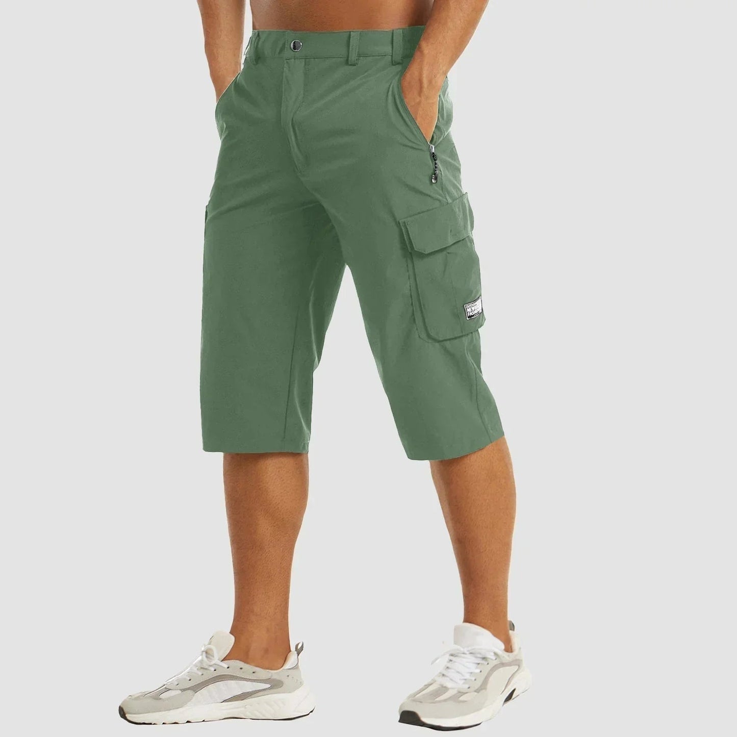 Bermude cargo pentru bărbați, cu elasticitate și buzunare practice – pantaloni scurți casual până la genunchi pentru vară, vacanță și purtare zilnică