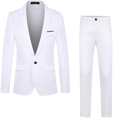 Men's Slim-Fit Two-Piece Business Suit - Classic, Elegant Suit for Business and Formal Occasions