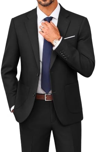 Męski dwuczęściowy garnitur o nowoczesnym kroju slim fit - elegancki garnitur do pracy i na oficjalne okazje