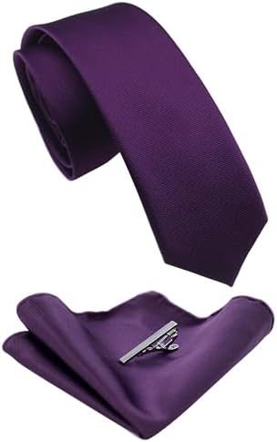 Męski zestaw krawatów o kroju slim fit – pasujące dodatki do pracy, na wesela i formalne wydarzenia