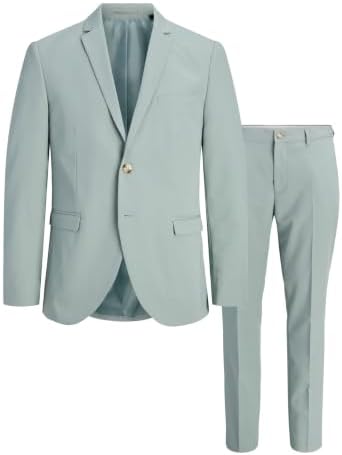 Herre Todelt Jakkesæt Med Super Slim Fit – Elegant Og Figursyet Habit Til Forretningsbrug Og Formelle Begivenheder