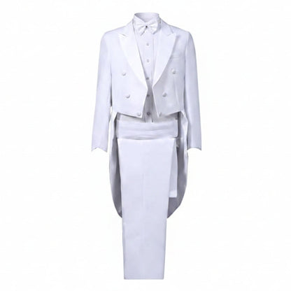 Pánský frakový oblek s žaketem a smokingovými detaily - elegantní formální outfit na večírky, scénická vystoupení a představení
