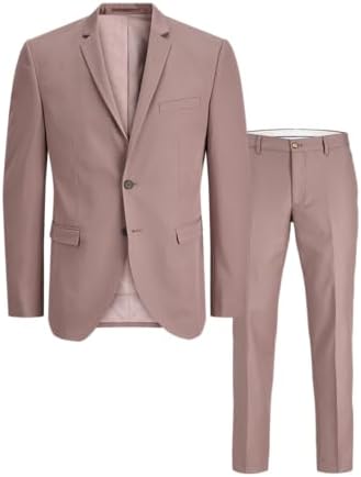 Herre Todelt Jakkesæt Med Super Slim Fit – Elegant Og Figursyet Habit Til Forretningsbrug Og Formelle Begivenheder