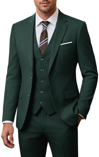 Costum de nuntă bărbătesc din trei piese, cu croială slim și sacou cu doi nasturi – costum elegant pentru nunți și evenimente formale