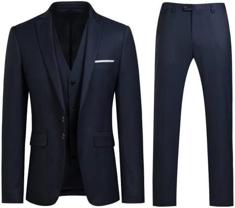 Herre Tredelt Jakkesæt Med Slim Fit – Struktureret Og Elegant Habit Til Bryllupper, Forretningsbrug Og Formelle Anledninger