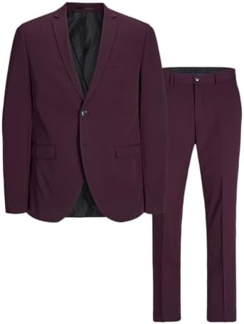 Herre Todelt Jakkesæt Med Super Slim Fit – Elegant Og Figursyet Habit Til Forretningsbrug Og Formelle Begivenheder