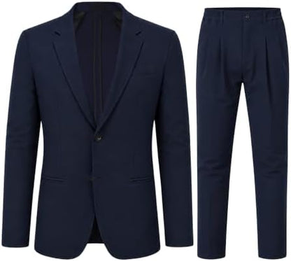 Traje de dos piezas para hombre de corte regular – Traje clásico y elegante para uso profesional y bodas