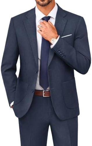 Herre Todelt Jakkesæt Med Moderne Slim Fit – Elegant Habit Til Forretningsbrug Og Formelle Begivenheder