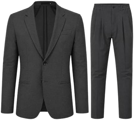 Traje de dos piezas para hombre de corte regular – Traje clásico y elegante para uso profesional y bodas