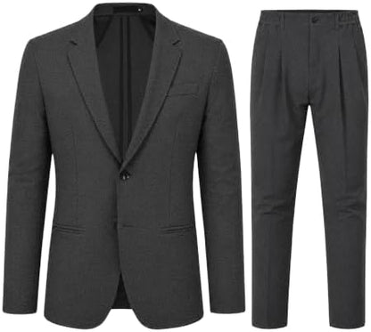 Traje de dos piezas para hombre de corte regular – Traje clásico y elegante para uso profesional y bodas