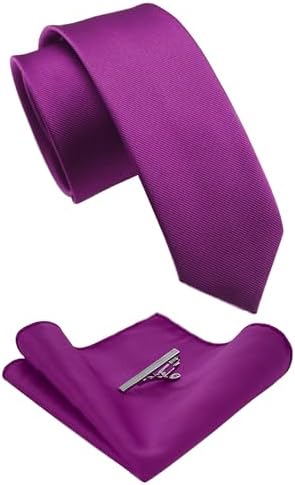 Męski zestaw krawatów o kroju slim fit – pasujące dodatki do pracy, na wesela i formalne wydarzenia