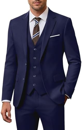 Costum de nuntă bărbătesc din trei piese, cu croială slim și sacou cu doi nasturi – costum elegant pentru nunți și evenimente formale