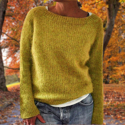 Damesweater i merinould med klassisk design og blød strikket komfort