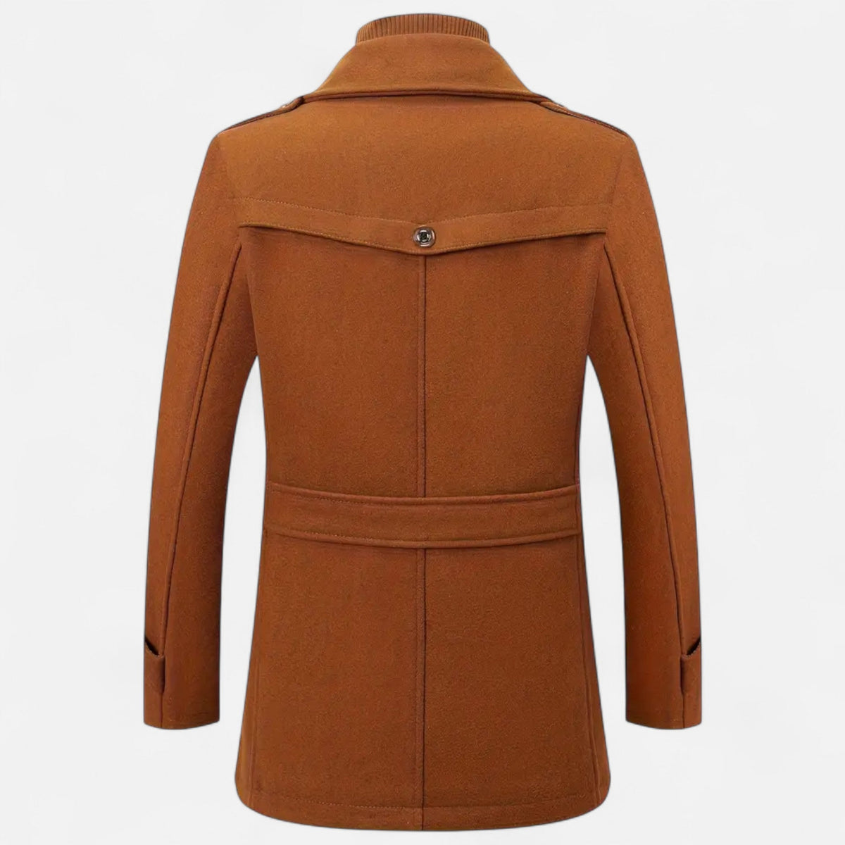 Męski płaszcz tweedowy slim fit – klasyczna odzież wierzchnia na jesień, zimę, do biura, na co dzień i w stylu smart casual