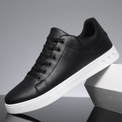 Zapatillas de hombre tipo mocasín con suela acolchada y cierre de cordones – Calzado cómodo con suela de goma antideslizante para caminar, tiempo libre y uso diario
