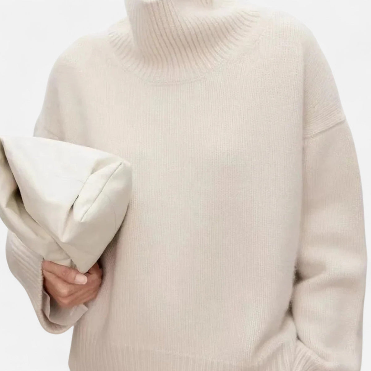 Women's Wool Sweater with a High Neck – Classic Knit Sweater for Everyday Wear, the Office, Autumn, Winter, and Smart Casual Style