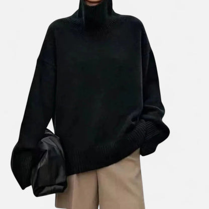 Women's Wool Sweater with a High Neck – Classic Knit Sweater for Everyday Wear, the Office, Autumn, Winter, and Smart Casual Style