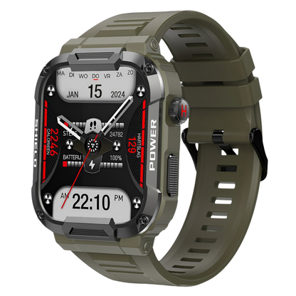 Men's Rugged Smartwatch with IP67 Protection and Fitness Features – Outdoor Watch with Up to 15 Days of Standby Time for Sports, Workouts, and Everyday Wear