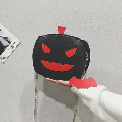 Dame Halloween-crossbody-taske Med Græskarfigur – Festlig Taske Med Kæderem Til Halloween, Fest Og Særlige Anledninger