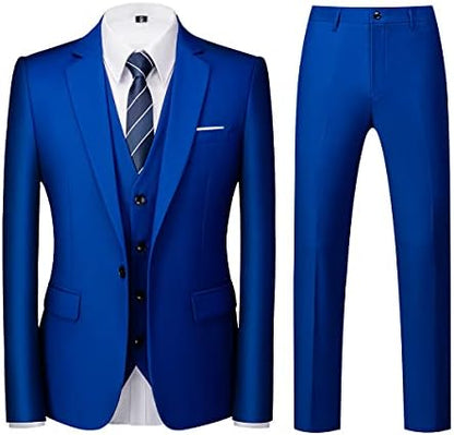 Pánský třídílný oblek na míru se střihem slim fit - elegantní oblek na svatby, do práce i pro formální příležitosti