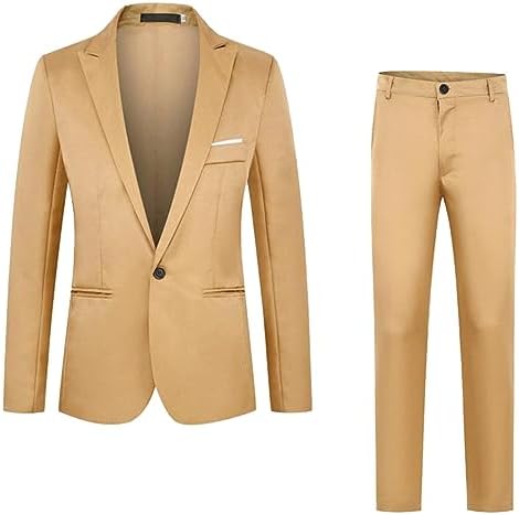 Men's Slim-Fit Two-Piece Business Suit - Classic, Elegant Suit for Business and Formal Occasions