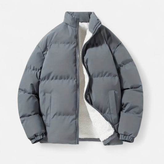 Herre Klassisk Jakke I Lammeuld Med Ståkrave – Varmt Og Elegant Overtøj Til Efterår, Vinter, Hverdagsbrug Og Smart Casual Stil