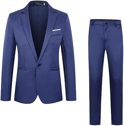 Men's Slim-Fit Two-Piece Business Suit - Classic, Elegant Suit for Business and Formal Occasions
