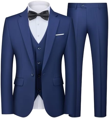 Pánský třídílný oblek ve slim fit střihu – elegantní oblek na míru na svatby a do práce