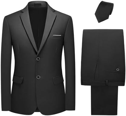 Pánský dvoudílný oblek se sakem na dva knoflíky - klasický a elegantní oblek na svatby a formální příležitosti