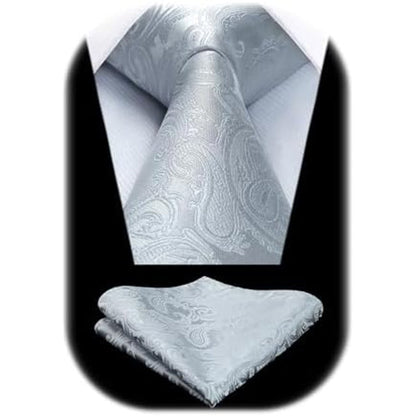 Pánská sada s kravatou z žakáru s paisley vzorem – elegantní doplňky na svatby, večírky a formální události