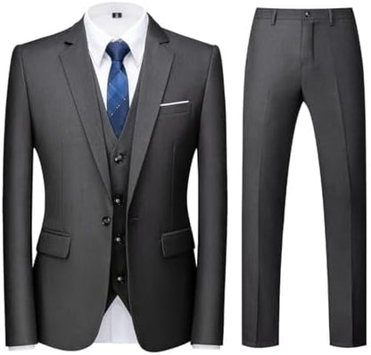 Pánský třídílný oblek na míru se střihem slim fit - elegantní oblek na svatby, do práce i pro formální příležitosti