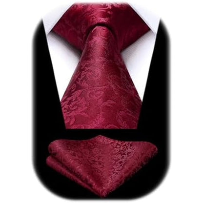 Pánská sada s kravatou z žakáru s paisley vzorem – elegantní doplňky na svatby, večírky a formální události