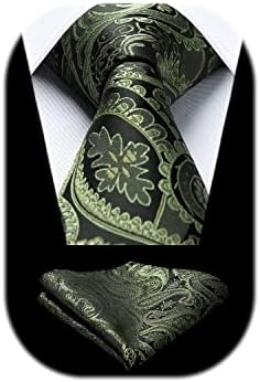 Pánská sada s kravatou z žakáru s paisley vzorem – elegantní doplňky na svatby, večírky a formální události