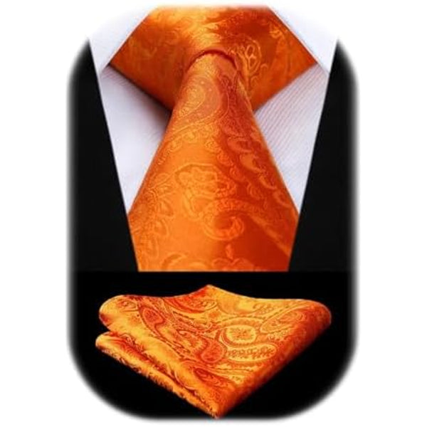 Pánská sada s kravatou z žakáru s paisley vzorem – elegantní doplňky na svatby, večírky a formální události