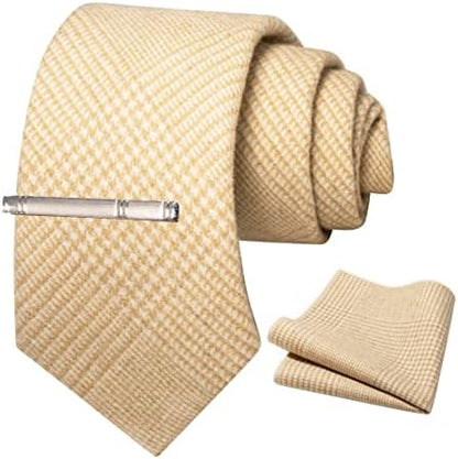 Herre Slipsesæt I Cashmere Og Uld Med Tekstureret Design – Elegante Accessories Til Et Raffineret Og Klassisk Look