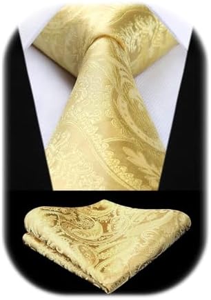 Pánská sada s kravatou z žakáru s paisley vzorem – elegantní doplňky na svatby, večírky a formální události