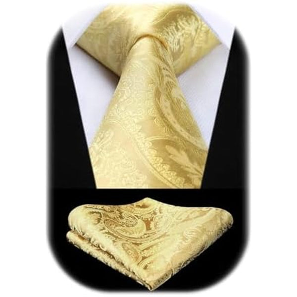 Pánská sada s kravatou z žakáru s paisley vzorem – elegantní doplňky na svatby, večírky a formální události