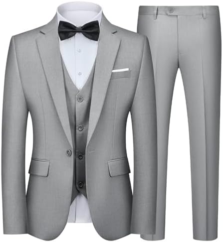 Pánský třídílný oblek ve slim fit střihu – elegantní oblek na míru na svatby a do práce