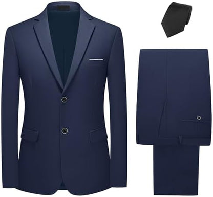 Pánský dvoudílný oblek se sakem na dva knoflíky - klasický a elegantní oblek na svatby a formální příležitosti