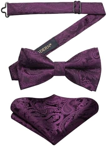 Herre Butterfly-sæt Med Paisleymønster – Elegante Accessories Til Bryllupper, Fester Og Formelle Begivenheder