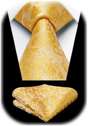 Pánská sada s kravatou z žakáru s paisley vzorem – elegantní doplňky na svatby, večírky a formální události