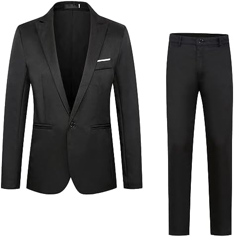 Costum bărbătesc business din două piese, cu croială slim – costum clasic și elegant pentru afaceri și ocazii formale