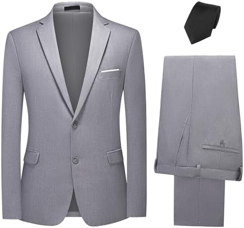 Pánský dvoudílný oblek se sakem na dva knoflíky - klasický a elegantní oblek na svatby a formální příležitosti